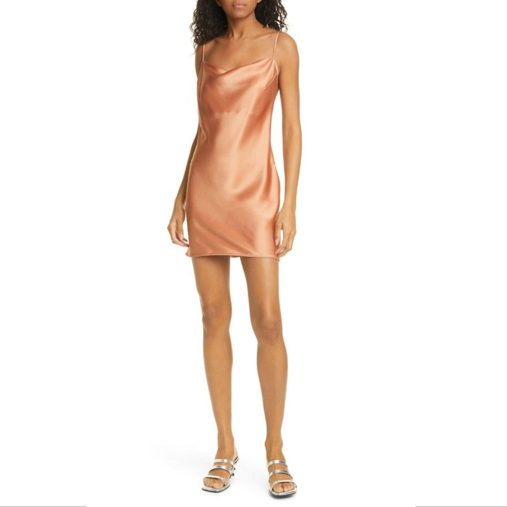 Nanushka Lotti Women's Sleeveless Open Back Satin Mini Slip Dress